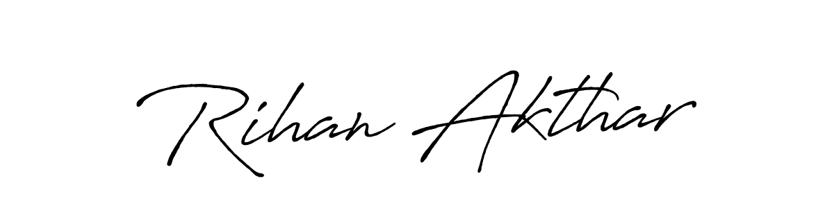 Design your own signature with our free online signature maker. With this signature software, you can create a handwritten (Antro_Vectra_Bolder) signature for name Rihan Akthar. Rihan Akthar signature style 7 images and pictures png