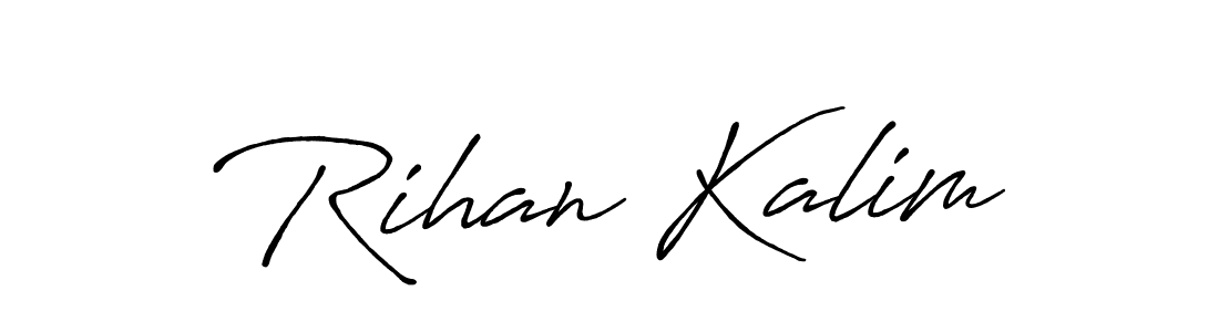 Also we have Rihan Kalim name is the best signature style. Create professional handwritten signature collection using Antro_Vectra_Bolder autograph style. Rihan Kalim signature style 7 images and pictures png