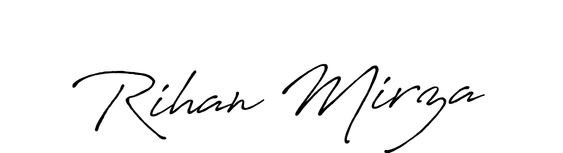 It looks lik you need a new signature style for name Rihan Mirza. Design unique handwritten (Antro_Vectra_Bolder) signature with our free signature maker in just a few clicks. Rihan Mirza signature style 7 images and pictures png