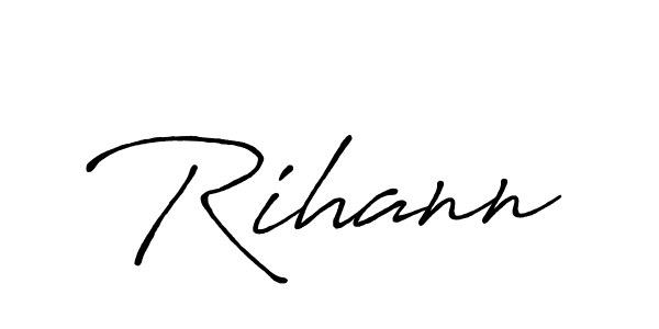 You should practise on your own different ways (Antro_Vectra_Bolder) to write your name (Rihann) in signature. don't let someone else do it for you. Rihann signature style 7 images and pictures png