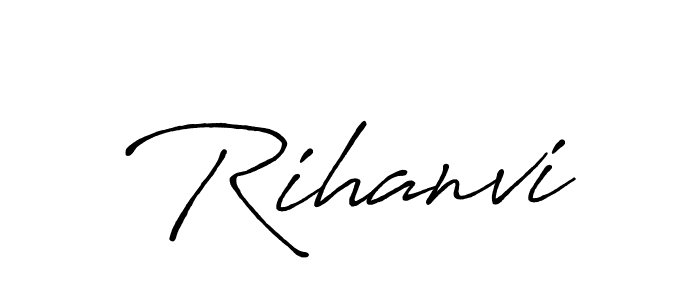 Rihanvi stylish signature style. Best Handwritten Sign (Antro_Vectra_Bolder) for my name. Handwritten Signature Collection Ideas for my name Rihanvi. Rihanvi signature style 7 images and pictures png