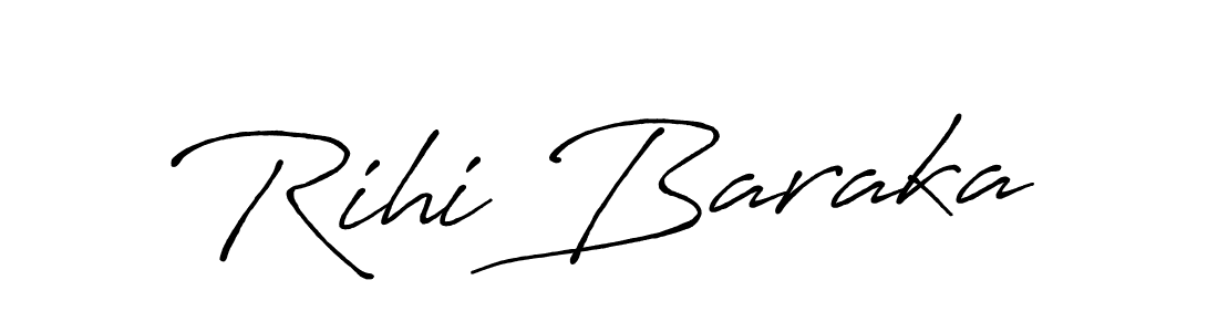 Also we have Rihi Baraka name is the best signature style. Create professional handwritten signature collection using Antro_Vectra_Bolder autograph style. Rihi Baraka signature style 7 images and pictures png