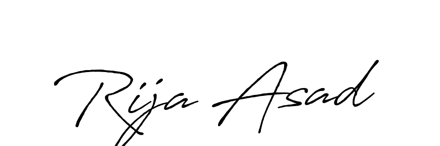 Also we have Rija Asad name is the best signature style. Create professional handwritten signature collection using Antro_Vectra_Bolder autograph style. Rija Asad signature style 7 images and pictures png