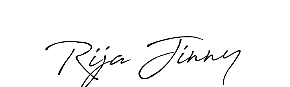 This is the best signature style for the Rija Jinny name. Also you like these signature font (Antro_Vectra_Bolder). Mix name signature. Rija Jinny signature style 7 images and pictures png