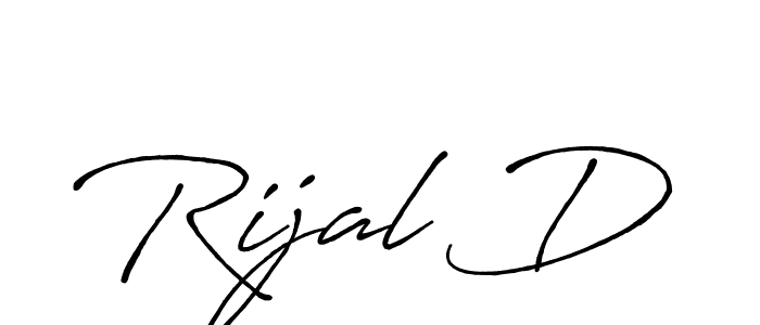 Use a signature maker to create a handwritten signature online. With this signature software, you can design (Antro_Vectra_Bolder) your own signature for name Rijal D. Rijal D signature style 7 images and pictures png