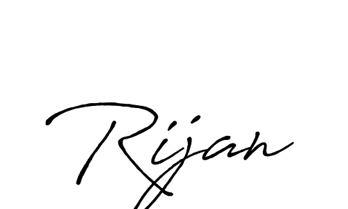 Create a beautiful signature design for name Rijan. With this signature (Antro_Vectra_Bolder) fonts, you can make a handwritten signature for free. Rijan signature style 7 images and pictures png