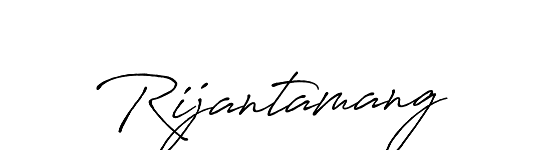 Make a beautiful signature design for name Rijantamang. With this signature (Antro_Vectra_Bolder) style, you can create a handwritten signature for free. Rijantamang signature style 7 images and pictures png