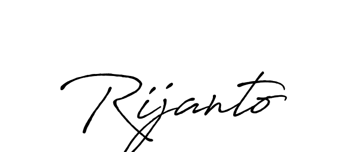 Also we have Rijanto name is the best signature style. Create professional handwritten signature collection using Antro_Vectra_Bolder autograph style. Rijanto signature style 7 images and pictures png