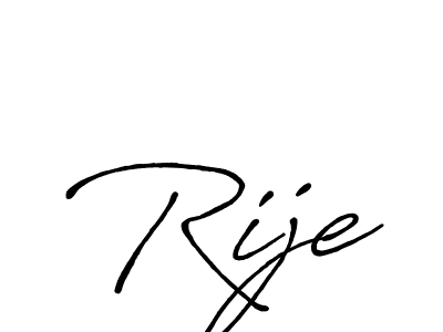 How to make Rije signature? Antro_Vectra_Bolder is a professional autograph style. Create handwritten signature for Rije name. Rije signature style 7 images and pictures png