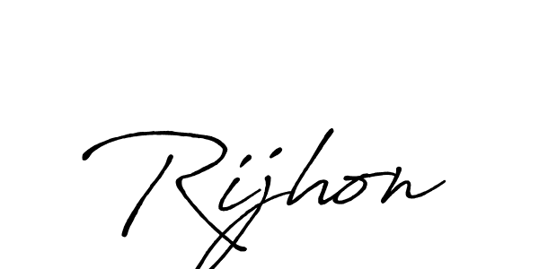 if you are searching for the best signature style for your name Rijhon. so please give up your signature search. here we have designed multiple signature styles  using Antro_Vectra_Bolder. Rijhon signature style 7 images and pictures png