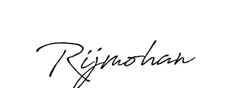 Use a signature maker to create a handwritten signature online. With this signature software, you can design (Antro_Vectra_Bolder) your own signature for name Rijmohan. Rijmohan signature style 7 images and pictures png