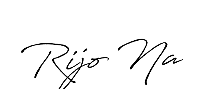 Make a beautiful signature design for name Rijo Na. With this signature (Antro_Vectra_Bolder) style, you can create a handwritten signature for free. Rijo Na signature style 7 images and pictures png