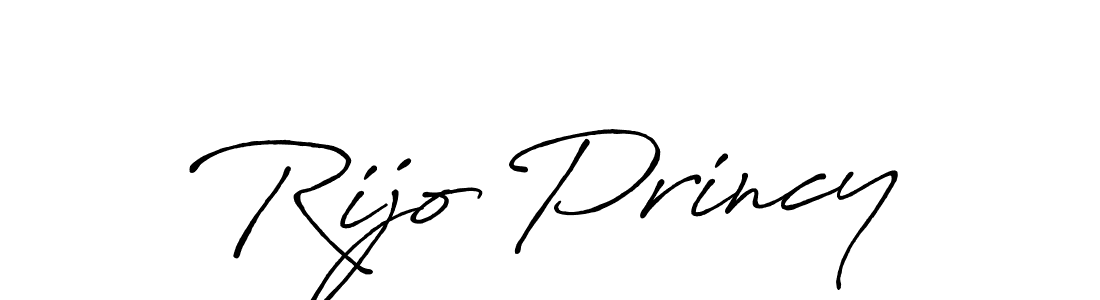 Design your own signature with our free online signature maker. With this signature software, you can create a handwritten (Antro_Vectra_Bolder) signature for name Rijo Princy. Rijo Princy signature style 7 images and pictures png