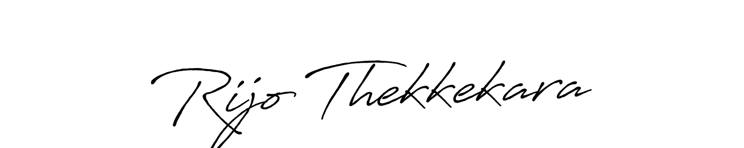 if you are searching for the best signature style for your name Rijo Thekkekara. so please give up your signature search. here we have designed multiple signature styles  using Antro_Vectra_Bolder. Rijo Thekkekara signature style 7 images and pictures png