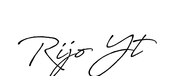 How to Draw Rijo Yt signature style? Antro_Vectra_Bolder is a latest design signature styles for name Rijo Yt. Rijo Yt signature style 7 images and pictures png