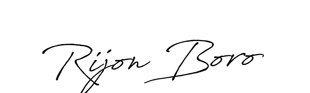 The best way (Antro_Vectra_Bolder) to make a short signature is to pick only two or three words in your name. The name Rijon Boro include a total of six letters. For converting this name. Rijon Boro signature style 7 images and pictures png