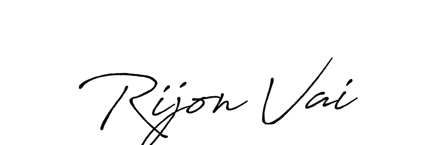 The best way (Antro_Vectra_Bolder) to make a short signature is to pick only two or three words in your name. The name Rijon Vai include a total of six letters. For converting this name. Rijon Vai signature style 7 images and pictures png