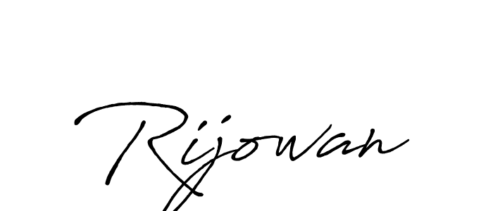 How to make Rijowan signature? Antro_Vectra_Bolder is a professional autograph style. Create handwritten signature for Rijowan name. Rijowan signature style 7 images and pictures png