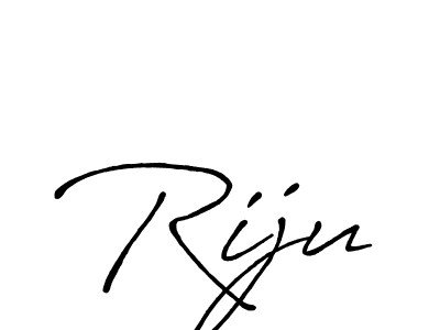 Design your own signature with our free online signature maker. With this signature software, you can create a handwritten (Antro_Vectra_Bolder) signature for name Riju. Riju signature style 7 images and pictures png