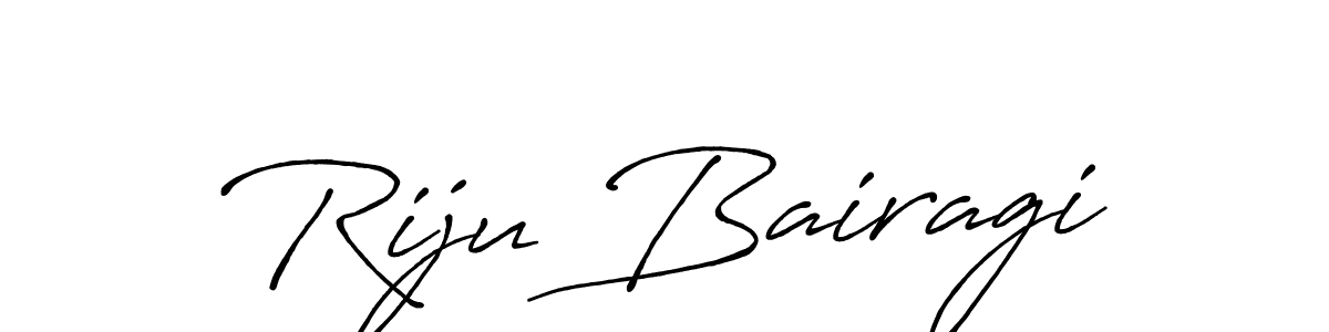 Use a signature maker to create a handwritten signature online. With this signature software, you can design (Antro_Vectra_Bolder) your own signature for name Riju Bairagi. Riju Bairagi signature style 7 images and pictures png