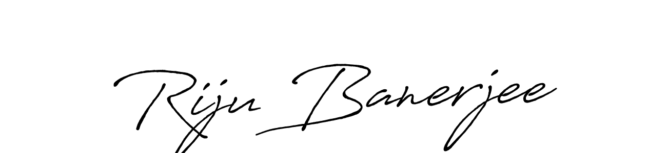 Antro_Vectra_Bolder is a professional signature style that is perfect for those who want to add a touch of class to their signature. It is also a great choice for those who want to make their signature more unique. Get Riju Banerjee name to fancy signature for free. Riju Banerjee signature style 7 images and pictures png