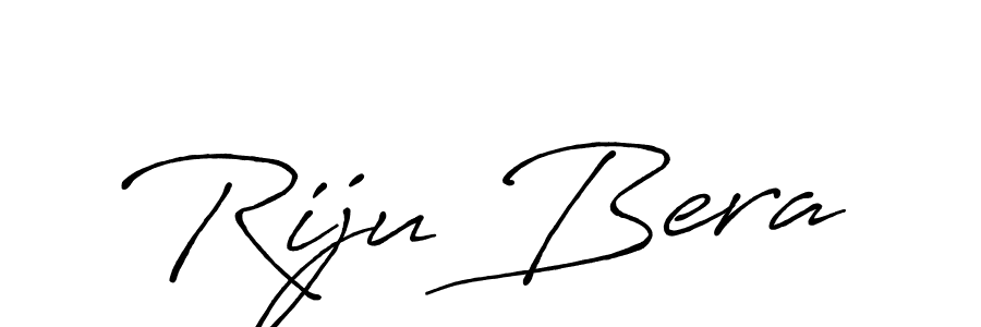 How to make Riju Bera name signature. Use Antro_Vectra_Bolder style for creating short signs online. This is the latest handwritten sign. Riju Bera signature style 7 images and pictures png