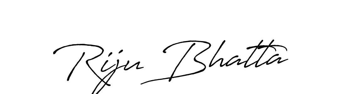 Create a beautiful signature design for name Riju Bhatta. With this signature (Antro_Vectra_Bolder) fonts, you can make a handwritten signature for free. Riju Bhatta signature style 7 images and pictures png