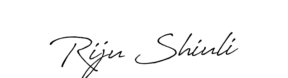 Design your own signature with our free online signature maker. With this signature software, you can create a handwritten (Antro_Vectra_Bolder) signature for name Riju Shiuli. Riju Shiuli signature style 7 images and pictures png