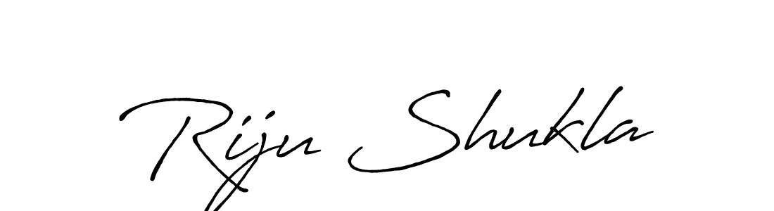 You should practise on your own different ways (Antro_Vectra_Bolder) to write your name (Riju Shukla) in signature. don't let someone else do it for you. Riju Shukla signature style 7 images and pictures png