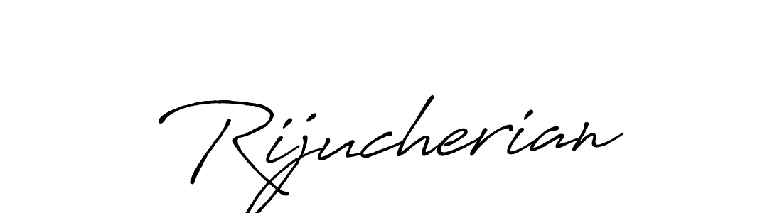 Design your own signature with our free online signature maker. With this signature software, you can create a handwritten (Antro_Vectra_Bolder) signature for name Rijucherian. Rijucherian signature style 7 images and pictures png