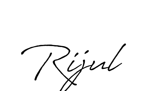 It looks lik you need a new signature style for name Rijul. Design unique handwritten (Antro_Vectra_Bolder) signature with our free signature maker in just a few clicks. Rijul signature style 7 images and pictures png