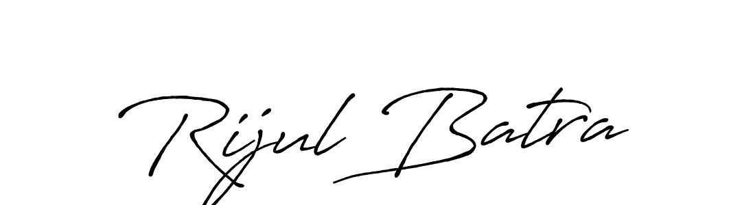 Make a short Rijul Batra signature style. Manage your documents anywhere anytime using Antro_Vectra_Bolder. Create and add eSignatures, submit forms, share and send files easily. Rijul Batra signature style 7 images and pictures png