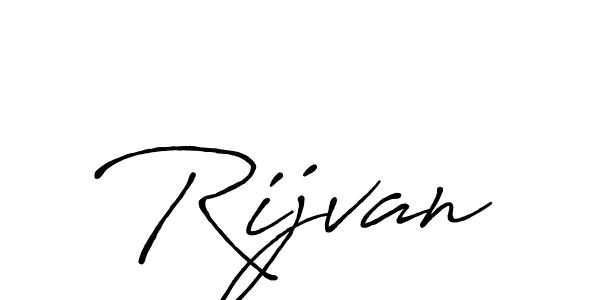 How to make Rijvan name signature. Use Antro_Vectra_Bolder style for creating short signs online. This is the latest handwritten sign. Rijvan signature style 7 images and pictures png