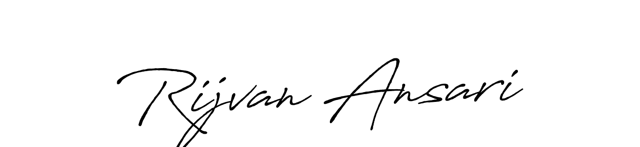 Also we have Rijvan Ansari name is the best signature style. Create professional handwritten signature collection using Antro_Vectra_Bolder autograph style. Rijvan Ansari signature style 7 images and pictures png