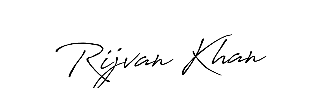 Design your own signature with our free online signature maker. With this signature software, you can create a handwritten (Antro_Vectra_Bolder) signature for name Rijvan Khan. Rijvan Khan signature style 7 images and pictures png