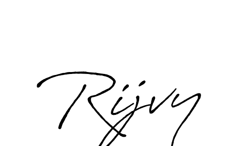 Use a signature maker to create a handwritten signature online. With this signature software, you can design (Antro_Vectra_Bolder) your own signature for name Rijvy. Rijvy signature style 7 images and pictures png