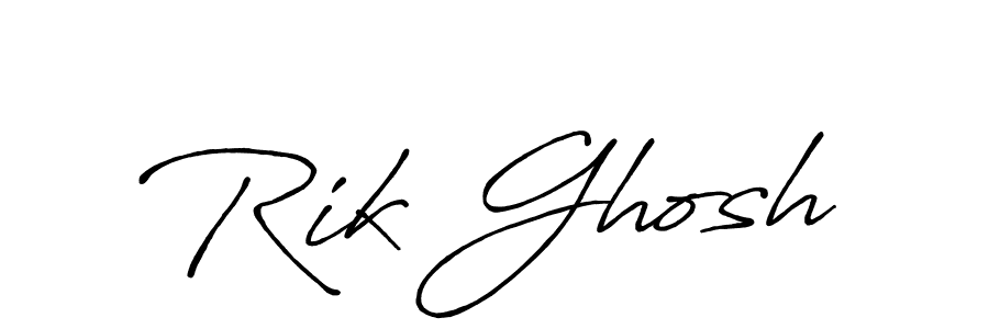 Create a beautiful signature design for name Rik Ghosh. With this signature (Antro_Vectra_Bolder) fonts, you can make a handwritten signature for free. Rik Ghosh signature style 7 images and pictures png