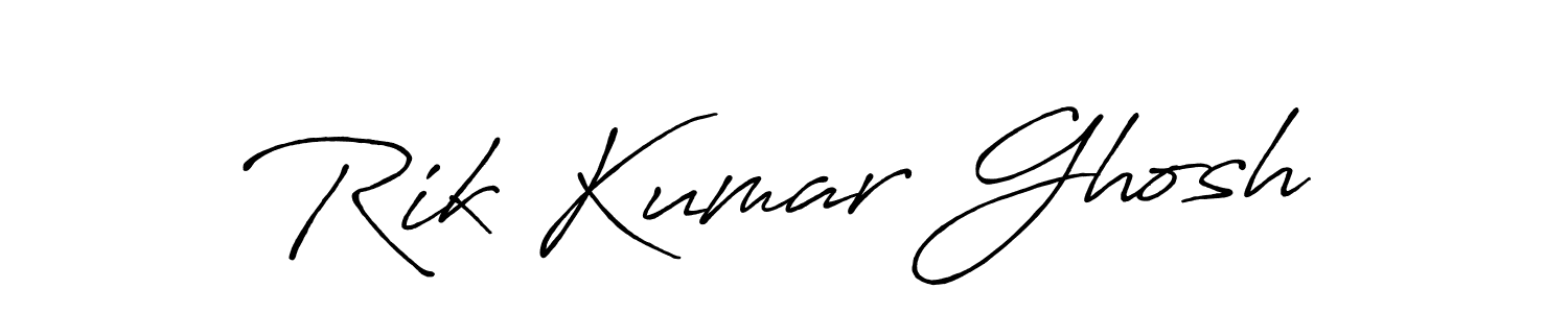 Design your own signature with our free online signature maker. With this signature software, you can create a handwritten (Antro_Vectra_Bolder) signature for name Rik Kumar Ghosh. Rik Kumar Ghosh signature style 7 images and pictures png