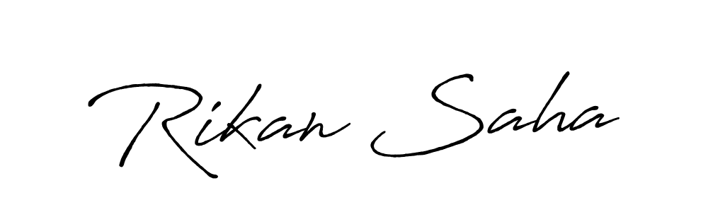 You can use this online signature creator to create a handwritten signature for the name Rikan Saha. This is the best online autograph maker. Rikan Saha signature style 7 images and pictures png