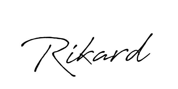 Once you've used our free online signature maker to create your best signature Antro_Vectra_Bolder style, it's time to enjoy all of the benefits that Rikard name signing documents. Rikard signature style 7 images and pictures png