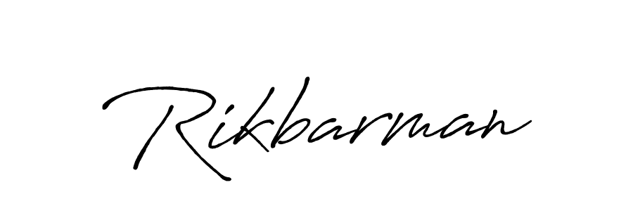 Use a signature maker to create a handwritten signature online. With this signature software, you can design (Antro_Vectra_Bolder) your own signature for name Rikbarman. Rikbarman signature style 7 images and pictures png