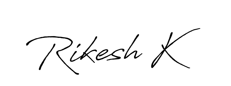 This is the best signature style for the Rikesh K name. Also you like these signature font (Antro_Vectra_Bolder). Mix name signature. Rikesh K signature style 7 images and pictures png