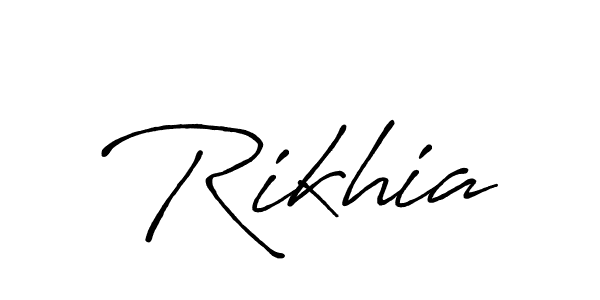 How to make Rikhia name signature. Use Antro_Vectra_Bolder style for creating short signs online. This is the latest handwritten sign. Rikhia signature style 7 images and pictures png