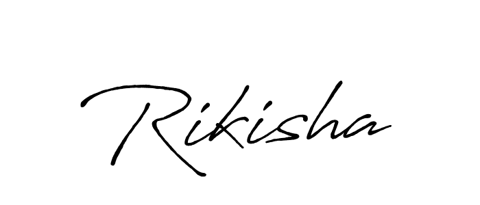 Use a signature maker to create a handwritten signature online. With this signature software, you can design (Antro_Vectra_Bolder) your own signature for name Rikisha. Rikisha signature style 7 images and pictures png