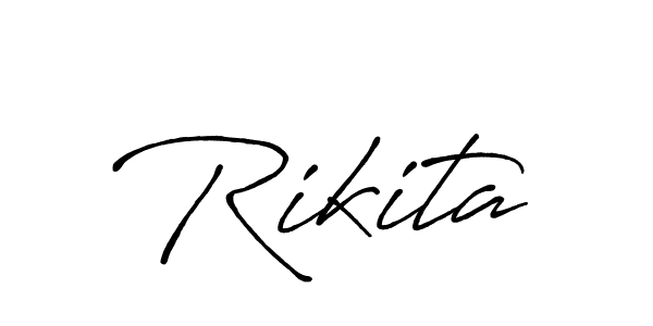 Make a beautiful signature design for name Rikita. With this signature (Antro_Vectra_Bolder) style, you can create a handwritten signature for free. Rikita signature style 7 images and pictures png