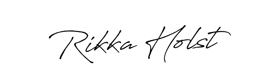 Create a beautiful signature design for name Rikka Holst. With this signature (Antro_Vectra_Bolder) fonts, you can make a handwritten signature for free. Rikka Holst signature style 7 images and pictures png
