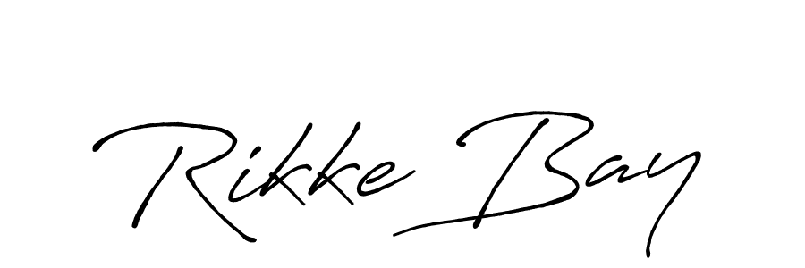 Rikke Bay stylish signature style. Best Handwritten Sign (Antro_Vectra_Bolder) for my name. Handwritten Signature Collection Ideas for my name Rikke Bay. Rikke Bay signature style 7 images and pictures png