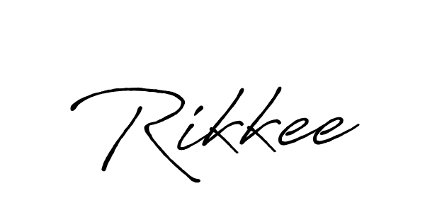 Also You can easily find your signature by using the search form. We will create Rikkee name handwritten signature images for you free of cost using Antro_Vectra_Bolder sign style. Rikkee signature style 7 images and pictures png