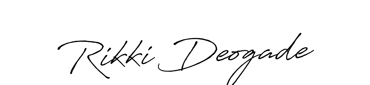Rikki Deogade stylish signature style. Best Handwritten Sign (Antro_Vectra_Bolder) for my name. Handwritten Signature Collection Ideas for my name Rikki Deogade. Rikki Deogade signature style 7 images and pictures png