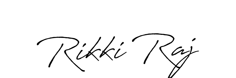 You should practise on your own different ways (Antro_Vectra_Bolder) to write your name (Rikki Raj) in signature. don't let someone else do it for you. Rikki Raj signature style 7 images and pictures png